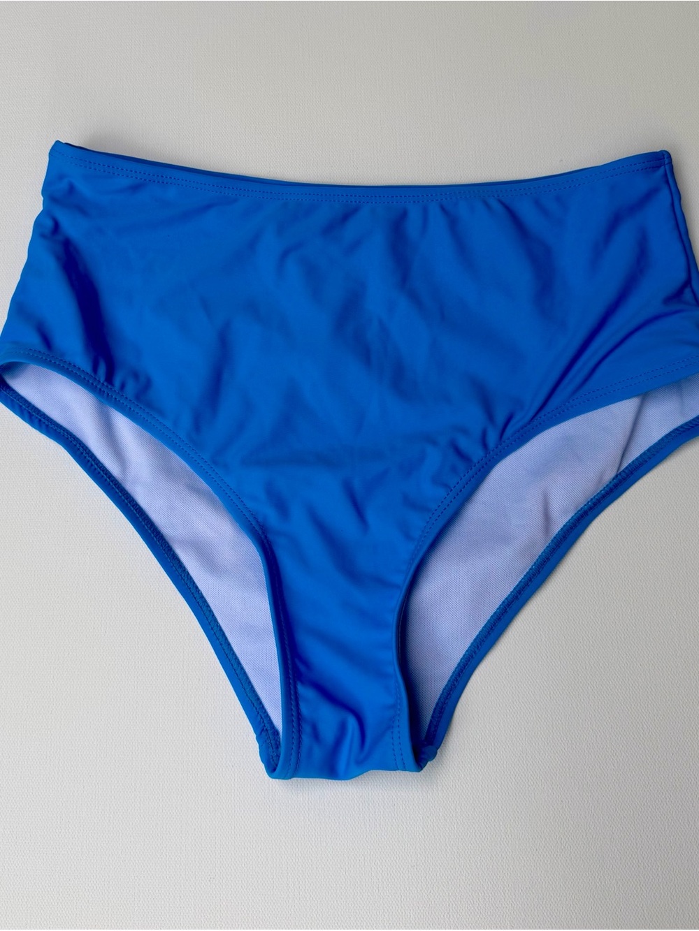 SHEIN Women's High-Waist Bikini Bottoms - Cobalt Blue